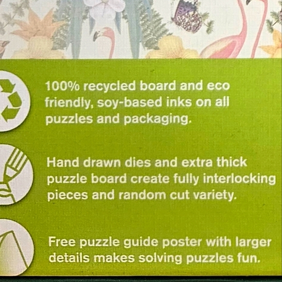 PUZZLE 1000pc Linen Flamingo New Sealed Masterpiece Puzzles - Picture 3 of 4